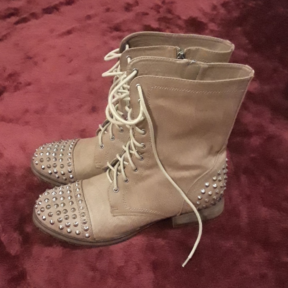 Breckell's studded combat boots
